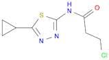 3-Chloro-N-(5-cyclopropyl-1,3,4-thiadiazol-2-yl)propanamide