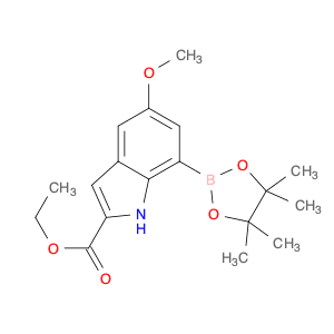 1H-Indole-2-carboxylic acid,5-methoxy-7-(4,4,5,5-tetramethyl-1,3,2-dioxaborolan-2-yl)-, ethyl ester