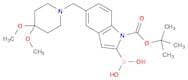 2-BORONO-5-[(4,4-DIMETHOXY-PIPERIDIN-1-YL)METHYL]-1H-INDOLE-1-CARBOXYLIC ACID TERT-BUTYL ESTER