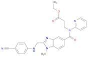 Ethyl 3-(2-(((4-cyanophenyl)amino)methyl)-1-methyl-N-(pyridin-2-yl)-1H-benzo[d]imidazole-5-carboxa…