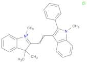 1,3,3-trimethyl-2-[(1E)-2-(1-methyl-2-phenyl-1H-indol-3-yl)ethenyl]-3H-indol-1-ium chloride