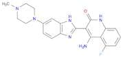 2(1H)-Quinolinone,4-amino-5-fluoro-3-[6-(4-methyl-1-piperazinyl)-1H-benzimidazol-2-yl]-