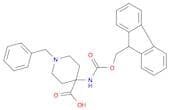 4-[[(9H-Fluoren-9-ylmethoxy)carbonyl]amino]-1-(phenylmethyl)-4-piperidinecarboxylic acid