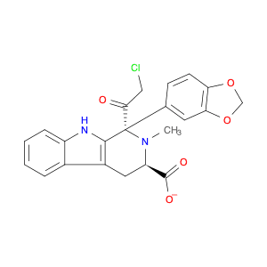 (1R,3R)-Methyl 1-(benzo[d][1,3]dioxol-5-yl)-2-(2-chloroacetyl)-2,3,4,9-tetrahydro-1H-pyrido[3,4-b]…