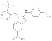 2-((4-Methoxyphenyl)amino)-1-(2-(trifluoromethyl)benzyl)-1H-benzo[d]imidazole-5-carboxamide