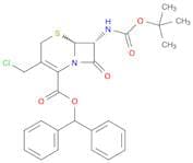 (6R,7R)-Benzhydryl 7-((tert-butoxycarbonyl)amino)-3-(chloromethyl)-8-oxo-5-thia-1-azabicyclo[4.2.0…