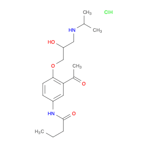 DL-1-(2-Acetyl-4-butyramidophenoxy)-2-hydroxy-3-isopropylaminopropane hydrochloride