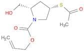 1-Pyrrolidinecarboxylic acid, 4-(acetylthio)-2-(hydroxymethyl)-, 2-propen-1-yl ester, (2S,4S)-