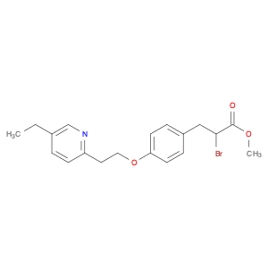 Methyl 2-bromo-3-(4-(2-(5-ethylpyridin-2-yl)ethoxy)phenyl)propanoate