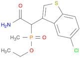 Ethyl (2-amino-1-(5-chlorobenzo[b]thiophen-3-yl)-2-oxoethyl)(methyl)phosphinate