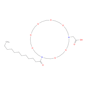 1,4,7,10,13,19,22-Heptaoxa-16,25-diazacycloheptacosane-16-aceticacid, 25-(1-oxododecyl)-