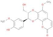 9H-Pyrano(2,3-f)-1,4-benzodioxin-9-one, 2,3-dihydro-2-(4-hydroxy-3-methoxyphenyl)-3-(hydroxymethyl…