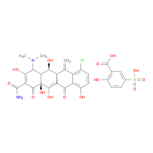 Meclocycline sulfosalicylate salt