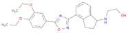 2-({4-[5-(3,4-diethoxyphenyl)-1,2,4-oxadiazol-3-yl]-2,3-dihydro-1H-inden-1-yl}amino)ethanol hydroc…