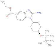 Ethyl 2-amino-1-((1R,4R)-4-((tert-butyldimethylsilyl)oxy)cyclohexyl)-1h-benzo[d]imidazole-5-carbox…