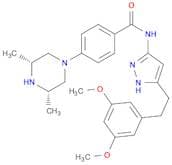 rel-N-[5-[2-(3,5-dimethoxyphenyl)ethyl]-1H-pyrazol-3-yl]-4-[(3R,5S)-3,5-dimethylpiperazin-1-yl]ben…