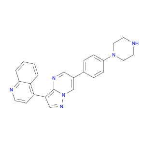 Quinoline, 4-​[6-​[4-​(1-​piperazinyl)​phenyl]​pyrazolo[1,​5-​a]​pyrimidin-​3-​yl]​-