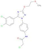 2-Chloro-N-(4-(5-(3,4-dichlorophenyl)-3-(2-methoxyethoxy)-1H-1,2,4-triazol-1-yl)phenyl)acetamide