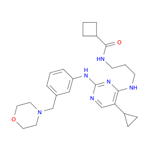 N-[3-[[5-Cyclopropyl-2-[[3-(4-morpholinylmethyl)phenyl]amino]-4-pyrimidinyl]amino]propyl]cyclobuta…
