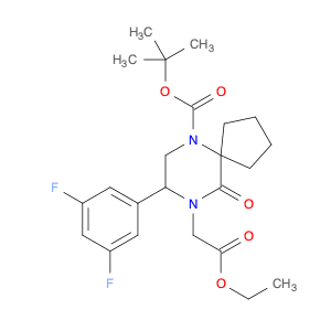 tert-Butyl 8-(3,5-difluorophenyl)-9-(2-ethoxy-2-oxoethyl)-10-oxo-6,9-diazaspiro[4.5]decane-6-carbo…