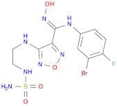 (Z)-N-(3-Bromo-4-fluorophenyl)-N'-hydroxy-4-[2-(sulfamoylamino)ethylamino]-1,2,5-oxadiazole-3-carb…
