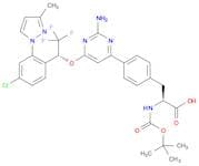 (S)-3-(4-(2-Amino-6-((R)-1-(4-chloro-2-(3-methyl-1H-pyrazol-1-yl)phenyl)-2,2,2-trifluoroethoxy)pyr…