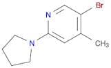 5-Bromo-4-methyl-2-(pyrrolidin-1-yl)pyridine