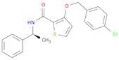 3-[(4-Chlorophenyl)methoxy]-N-[(1S)-1-phenylethyl]thiophene-2-carboxamide