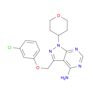3-[(3-Chlorophenoxy)methyl]-1-(tetrahydro-2H-pyran-4-yl)-1H-pyrazolo[3,4-d]pyrimidin-4-amine