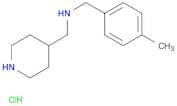 (4-Methyl-benzyl)-piperidin-4-ylmethyl-amine hydrochloride