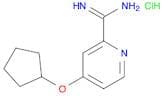 4-(Cyclopentyloxy)picolinimidamide hydrochloride