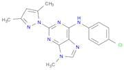 N-(4-Chlorophenyl)-2-(3,5-dimethyl-1H-pyrazol-1-yl)-9-methyl-9H-purin-6-amine