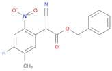 Benzyl 2-cyano-2-(4-fluoro-5-methyl-2-nitrophenyl)acetate