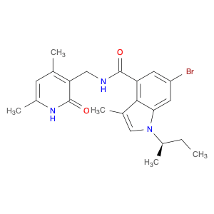 1H-Indole-4-carboxamide, 6-bromo-N-[(1,2-dihydro-4,6-dimethyl-2-oxo-3-pyridinyl)methyl]-3-methyl-1…