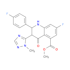 5-Quinolinecarboxylic acid, 7-fluoro-2-(4-fluorophenyl)-1,2,3,4-tetrahydro-3-(1-methyl-1H-1,2,4-tr…