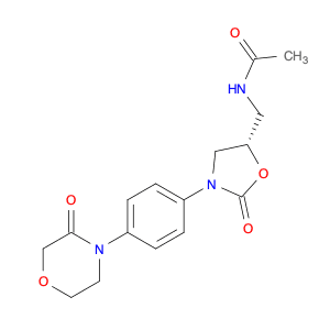 Acetamide, N-[[(5S)-2-oxo-3-[4-(3-oxo-4-morpholinyl)phenyl]-5-oxazolidinyl]methyl]-