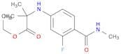ethyl 2-(3-fluoro-4-(methylcarbamoyl)phenylamino)-2-methylpropanoate