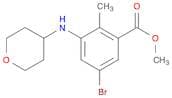 Benzoic acid, 5-broMo-2-Methyl-3-[(tetrahydro-2H-pyran-4-yl)aMino]-, Methyl ester