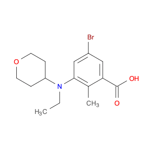 Benzoic acid, 5-bromo-3-[ethyl(tetrahydro-2H-pyran-4-yl)amino]-2-methyl-