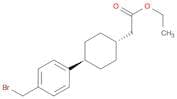 Cyclohexaneacetic acid, 4-[4-(bromomethyl)phenyl]-, ethyl ester, trans-