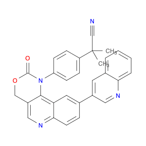 2-methyl-2-{4-[2-oxo-9-(quinolin-3-yl)-4H-[1,3]oxazino[5,4-c]quinolin-1-yl]phenyl}propanenitrile