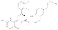 2-Hexenoic acid, 2-(acetylamino)-5-(2,3-difluorophenyl)-6-nitro-, compd. with N,N-dibutyl-1-butana…