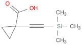 1-((Trimethylsilyl)ethynyl)cyclopropanecarboxylic acid