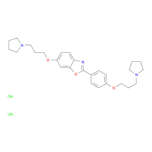6-(3-pyrrolidin-1-ylpropoxy)-2-[4-(3-pyrrolidin-1-ylpropoxy)phenyl]-1,3-benzoxazole dihydrochloride