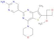 5-[6-(3-Methoxy-3-oxetanyl)-7-methyl-4-(4-morpholinyl)thieno[3,2-d]pyrimidin-2-yl]-2-pyrimidinamine