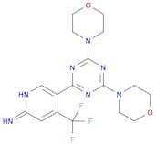 5-(4,6-Dimorpholino-1,3,5-triazin-2-yl)-4-(trifluoromethyl)pyridin-2-amine