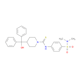N-[4-[(Dimethylamino)sulfonyl]phenyl]-4-(hydroxydiphenylmethyl)-1-piperidinecarbothioamide