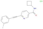 N-Cyclobutyl-6-((3-fluorophenyl)ethynyl)nicotinamide hydrochloride