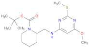 2-[(6-Methoxy-2-methylsulfanyl-pyrimidin-4-ylamino)-methyl]-piperidine-1-carboxylic acid tert-buty…