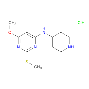(6-Methoxy-2-methylsulfanyl-pyrimidin-4-yl)-piperidin-4-yl-amine hydrochloride